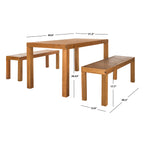 Ensemble de salle à manger d'extérieur 3 pièces SAFAVIEH Dario - 59 L x 32 P x 30 H