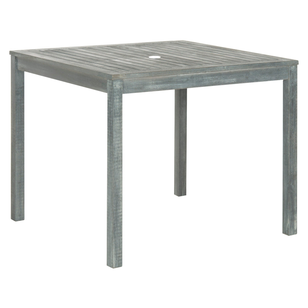 Ensemble de salle à manger 5 pièces en bois d'acacia gris cendré SAFAVIEH Outdoor Living Del Mar avec coussins beiges - 35 l x 35 P x 30 H