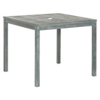 Ensemble de salle à manger 5 pièces en bois d'acacia gris cendré SAFAVIEH Outdoor Living Del Mar avec coussins beiges - 35 l x 35 P x 30 H