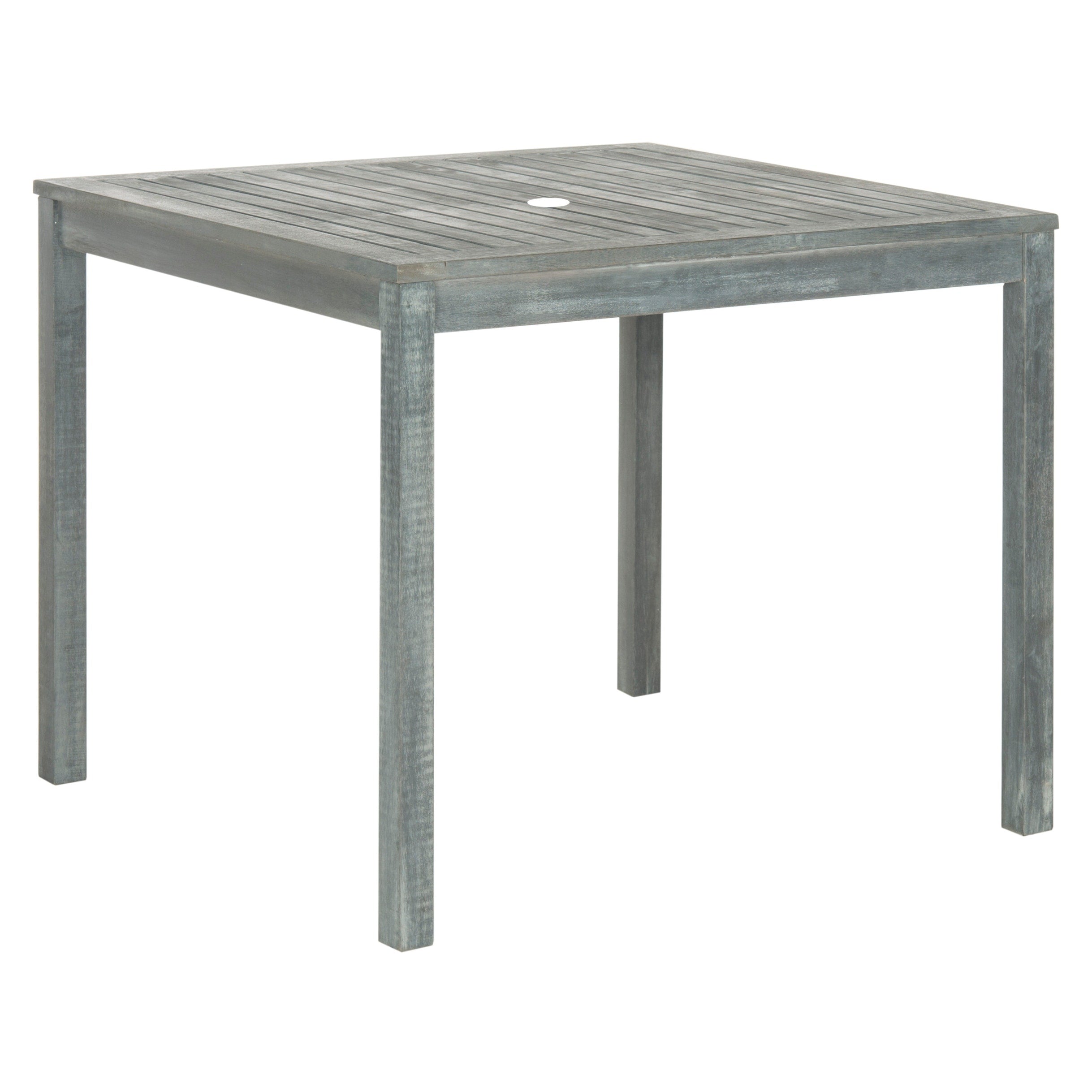 Ensemble de salle à manger 5 pièces en bois d'acacia gris cendré SAFAVIEH Outdoor Living Del Mar avec coussins beiges - 35 l x 35 P x 30 H