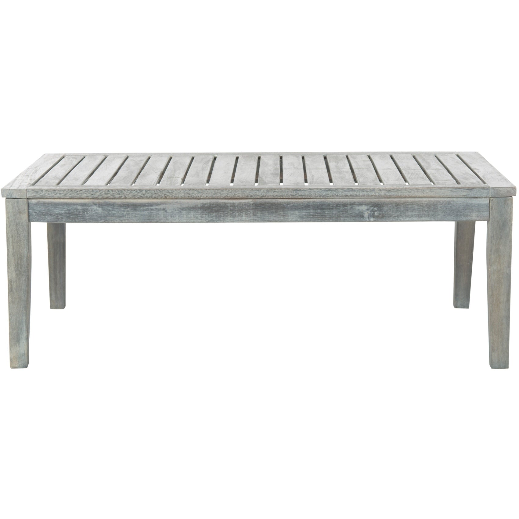 Ensemble de jardin 4 pièces en bois d'acacia brun Del Mar avec coussins beiges SAFAVIEH Outdoor Living - 48 L x 25 P x 32 H