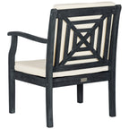 Ensemble de jardin 4 pièces en bois d'acacia brun Del Mar avec coussins beiges SAFAVIEH Outdoor Living - 48 L x 25 P x 32 H