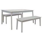 Ensemble de salle à manger d'extérieur SAFAVIEH Europa avec table et 2 bancs - 35 L x 60 P x 29 H