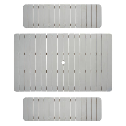 Ensemble de salle à manger d'extérieur SAFAVIEH Europa avec table et 2 bancs - 35 L x 60 P x 29 H