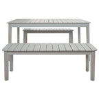 Ensemble de salle à manger d'extérieur SAFAVIEH Europa avec table et 2 bancs - 35 L x 60 P x 29 H