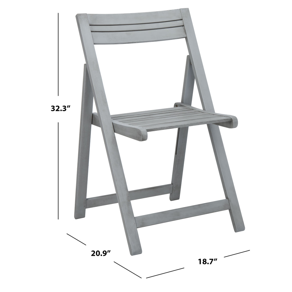 Ensemble de salle à manger 5 pièces en bois d'acacia gris délavé SAFAVIEH Outdoor Living Kerman - 41 l x 41 p x 30 h