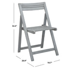 Ensemble de salle à manger 5 pièces en bois d'acacia gris délavé SAFAVIEH Outdoor Living Kerman - 41 l x 41 p x 30 h