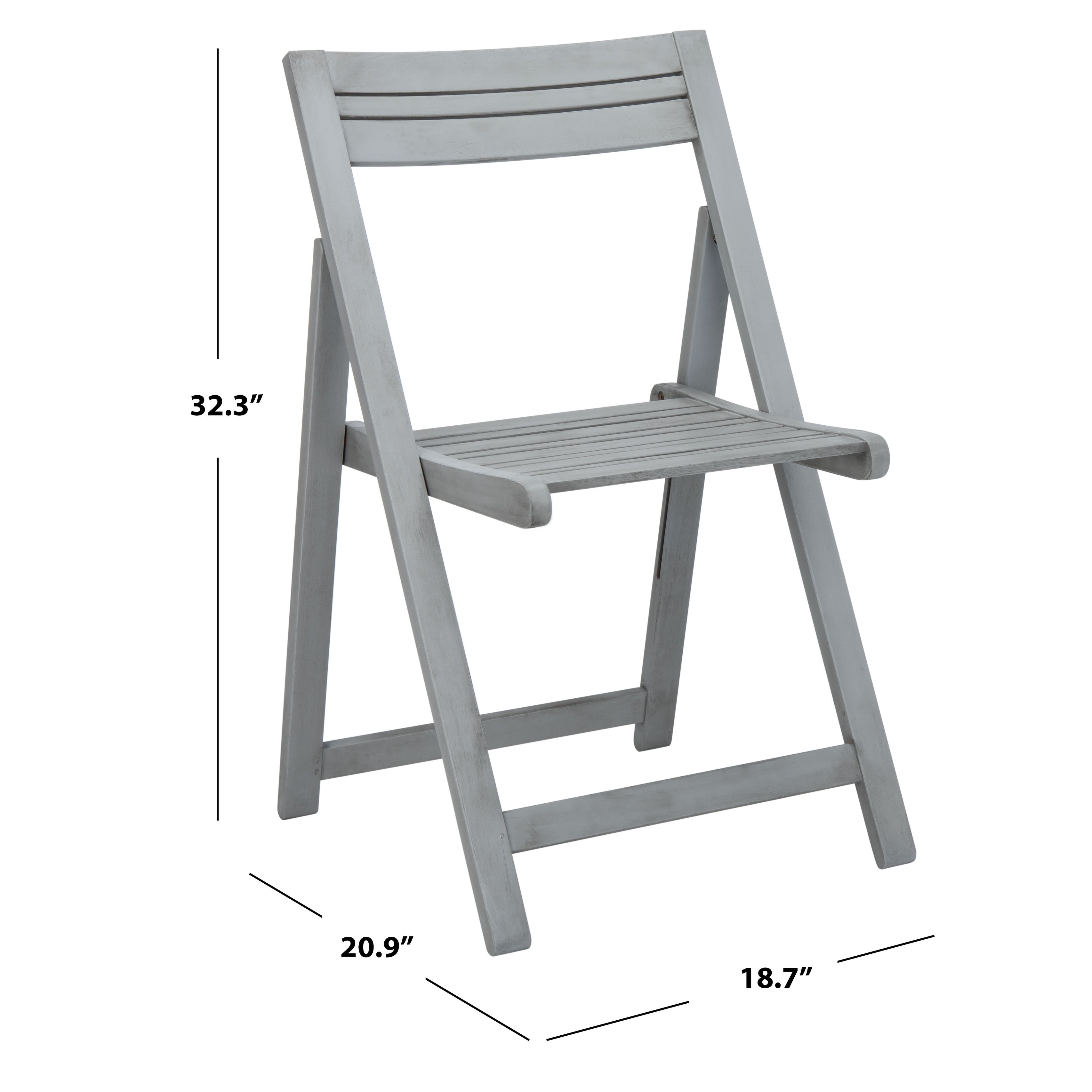 Ensemble de salle à manger 5 pièces en bois d'acacia gris délavé SAFAVIEH Outdoor Living Kerman - 41 l x 41 p x 30 h
