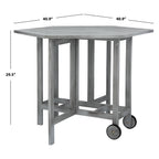 Ensemble de salle à manger 5 pièces en bois d'acacia gris délavé SAFAVIEH Outdoor Living Kerman - 41 l x 41 p x 30 h