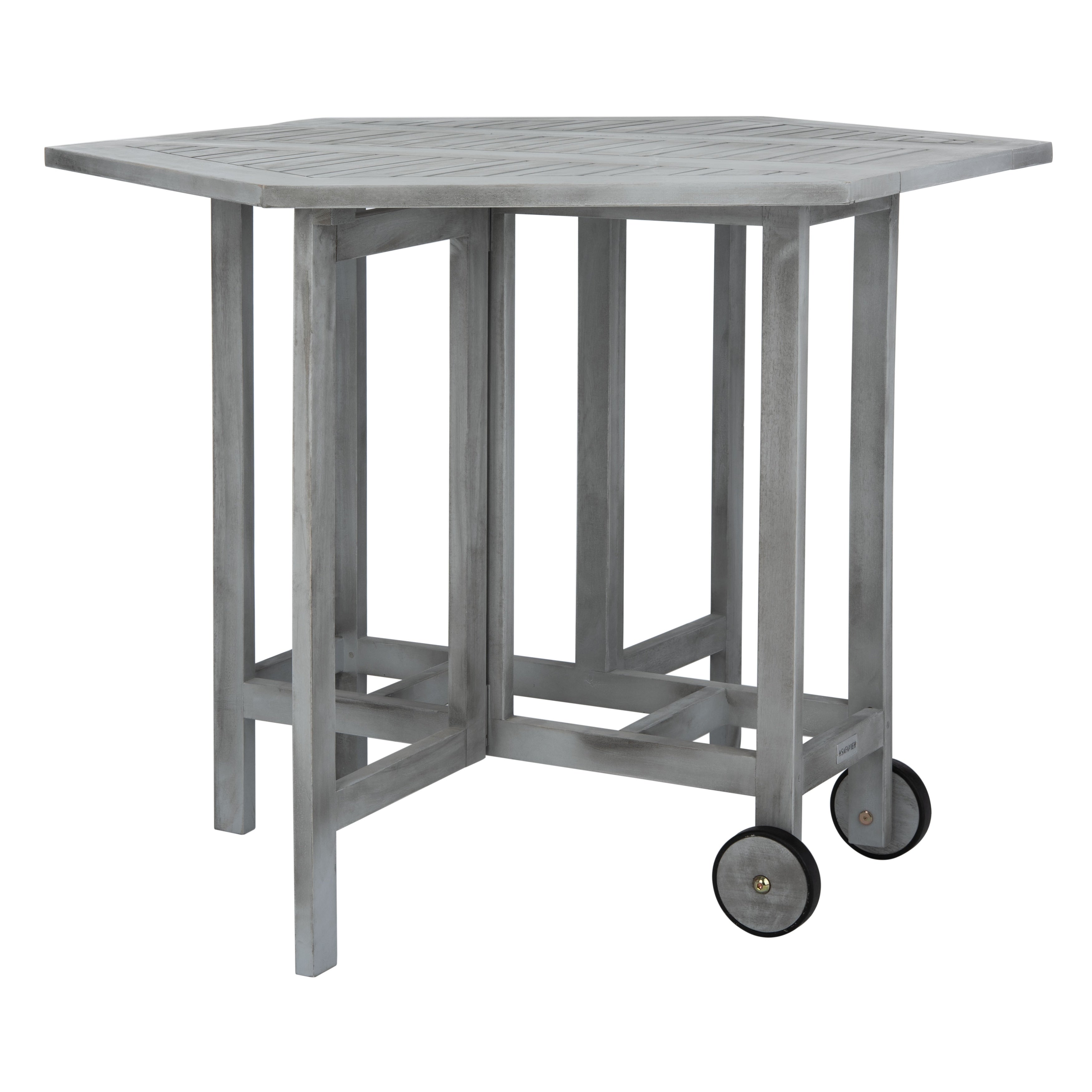 Ensemble de salle à manger 5 pièces en bois d'acacia gris délavé SAFAVIEH Outdoor Living Kerman - 41 l x 41 p x 30 h