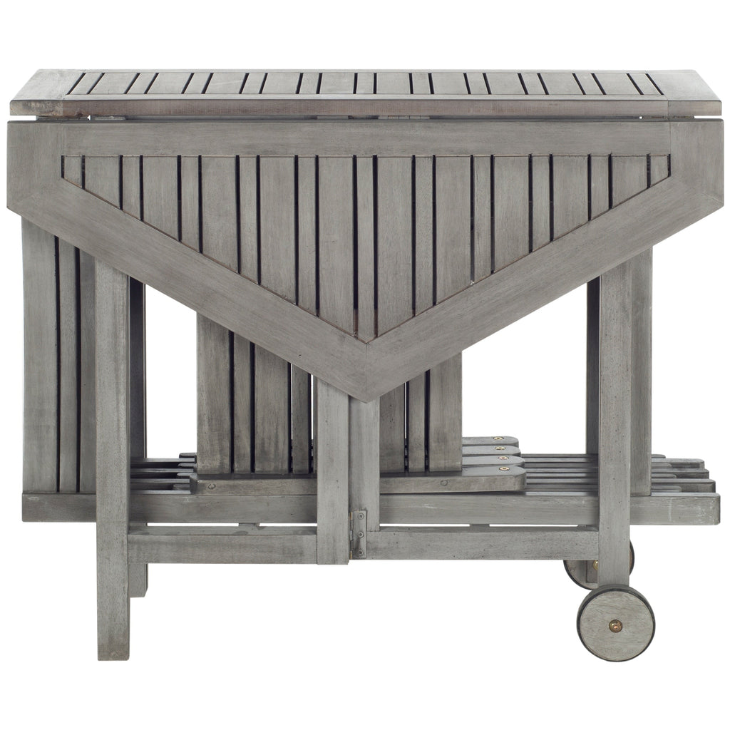 Ensemble de salle à manger 5 pièces en bois d'acacia gris délavé SAFAVIEH Outdoor Living Kerman - 41 l x 41 p x 30 h