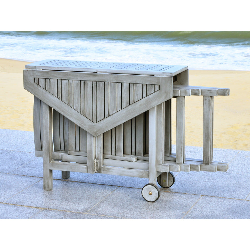 Ensemble de salle à manger 5 pièces en bois d'acacia gris délavé SAFAVIEH Outdoor Living Kerman - 41 l x 41 p x 30 h