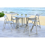 Ensemble de salle à manger 5 pièces en bois d'acacia gris délavé SAFAVIEH Outdoor Living Kerman - 41 l x 41 p x 30 h