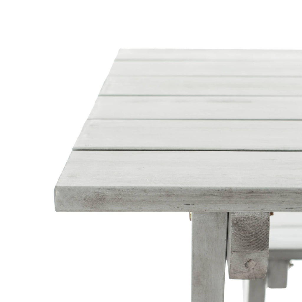 Ensemble de salle à manger 3 pièces SAFAVIEH Outdoor Living Marina Grey avec table et bancs - 35 L x 59 P x 30 H