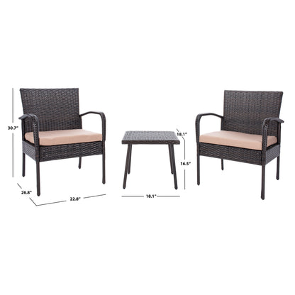 Ensemble de salon de jardin 3 pièces SAFAVIEH Moore - 23 L x 27 P x 31 H