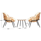 Ensemble de salon de jardin Mott 3 pièces SAFAVIEH - 26 L x 30 P x 33 H