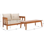 Banc Owen avec table pour l'extérieur SAFAVIEH - 52 L x 30 P x 25 H