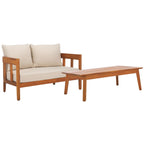 Banc Owen avec table pour l'extérieur SAFAVIEH - 52 L x 30 P x 25 H