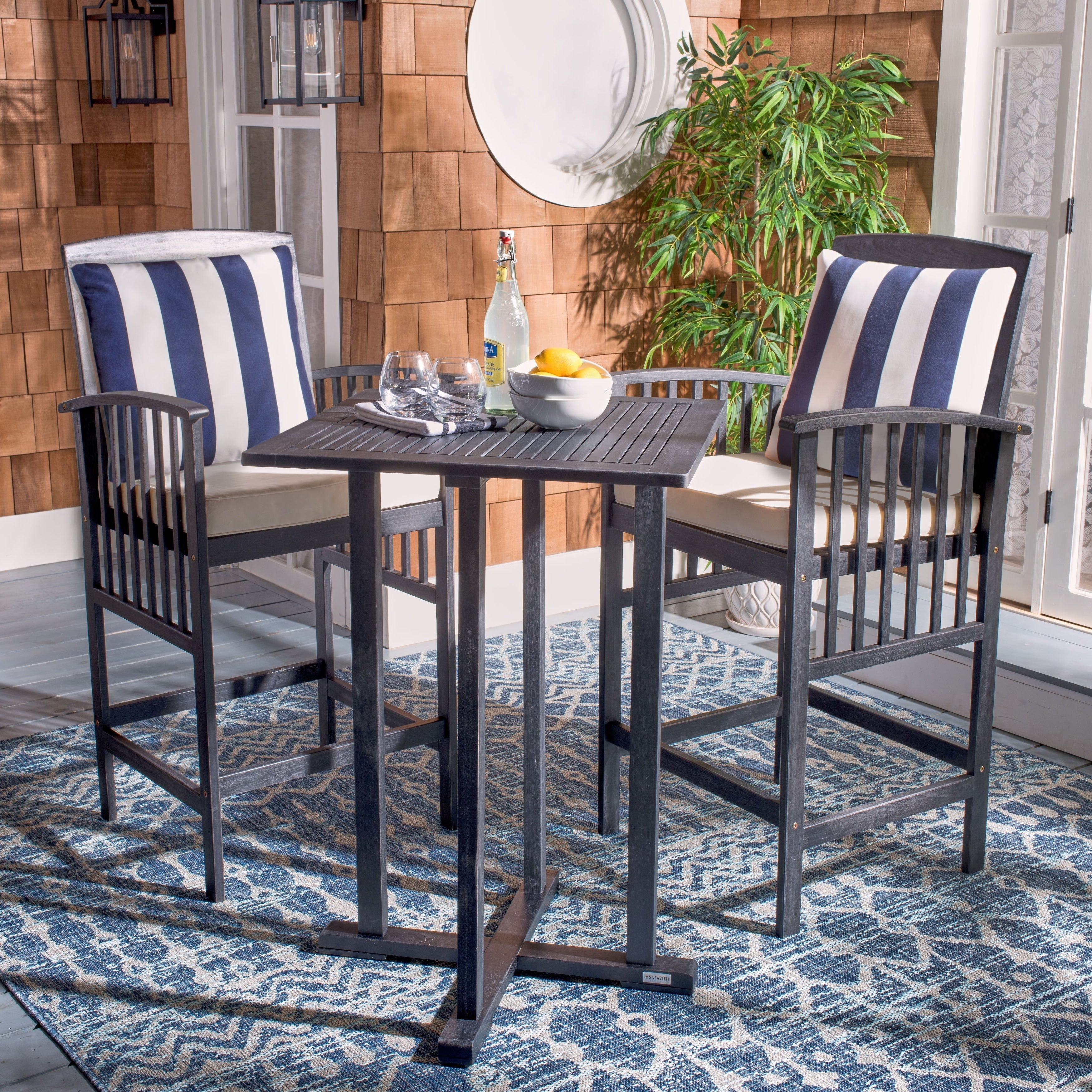 Ensemble de bar bistrot 3 pièces SAFAVIEH Outdoor Living Pate - 25 L x 26 P x 50 H