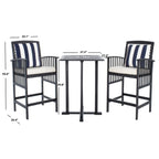Ensemble de bar bistrot 3 pièces SAFAVIEH Outdoor Living Pate - 25 L x 26 P x 50 H