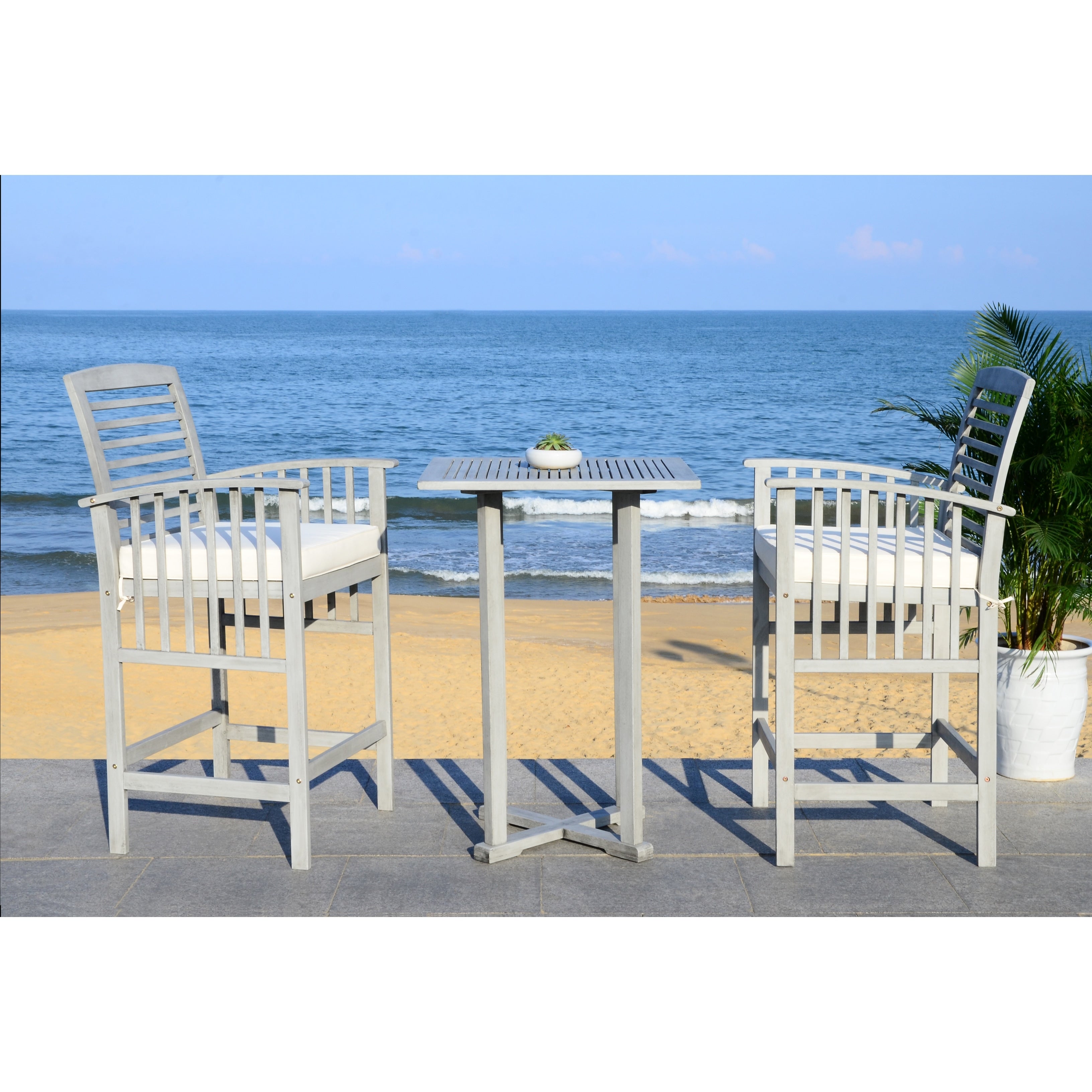 Ensemble de bar bistrot 3 pièces SAFAVIEH Outdoor Living Pate - 25 L x 26 P x 50 H