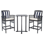 Ensemble de bar bistrot 3 pièces SAFAVIEH Outdoor Living Pate - 25 L x 26 P x 50 H