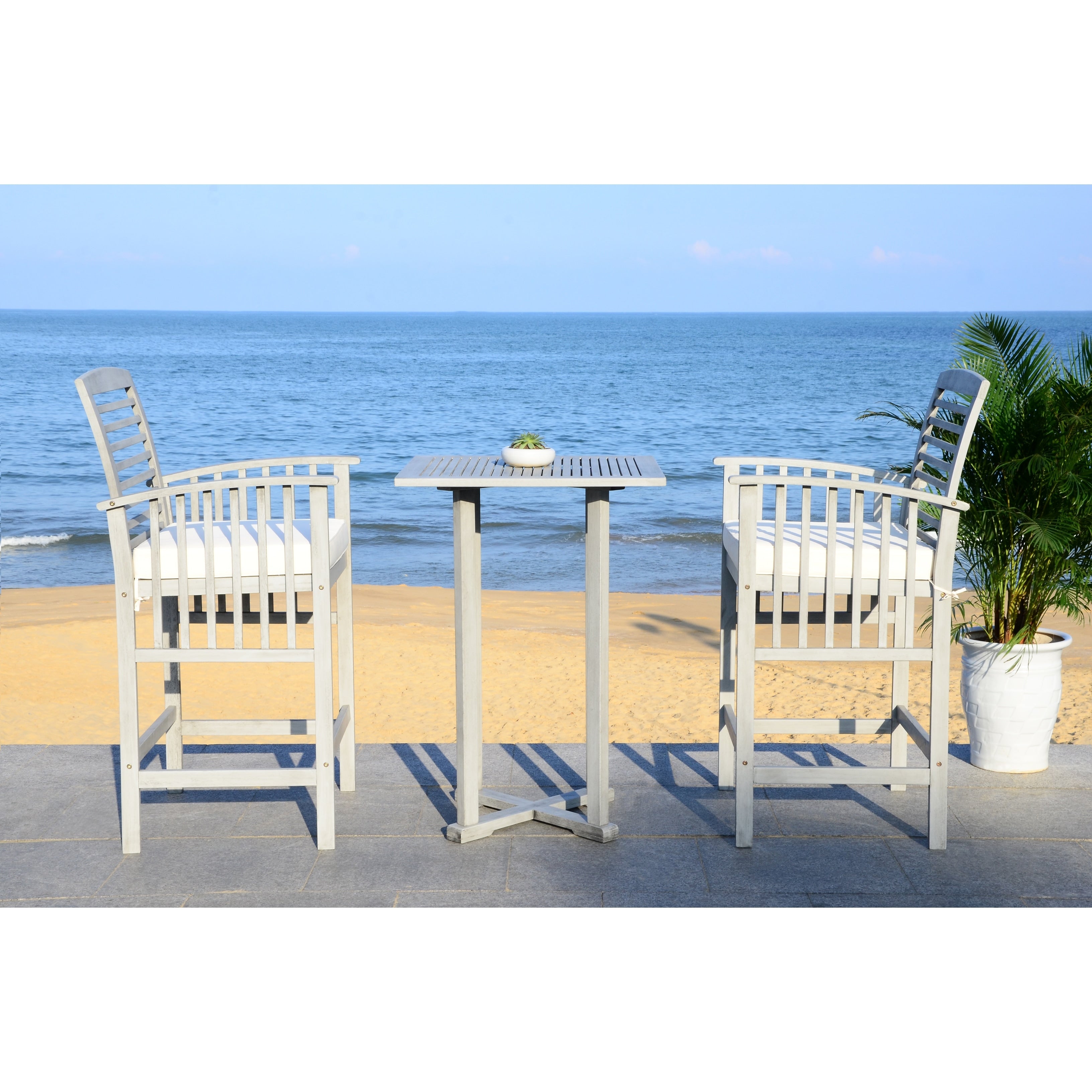 Ensemble de bar bistrot 3 pièces SAFAVIEH Outdoor Living Pate - 25 L x 26 P x 50 H