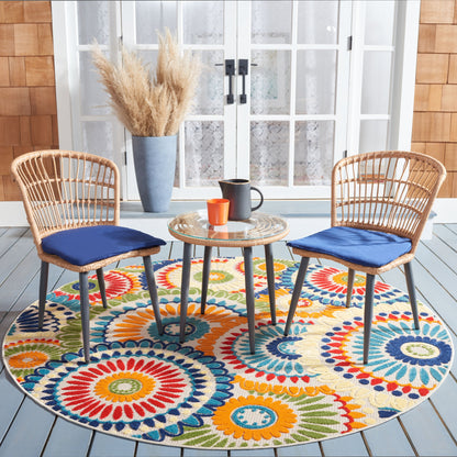 Ensemble de chaises longues de jardin en rotin Prenza 3 pièces SAFAVIEH Outdoor Living - Naturel/Bleu marine - 21 l x 24 p x 32 h