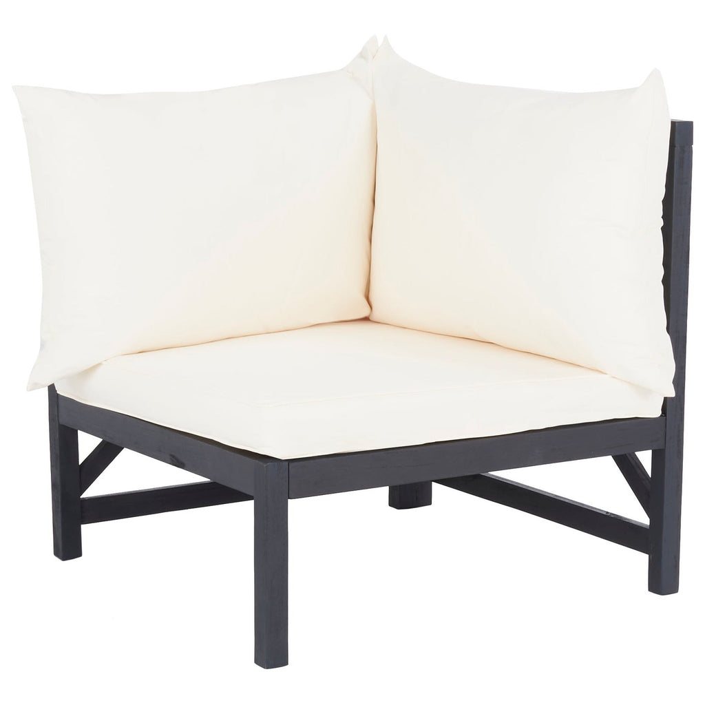 Ensemble de salon d'extérieur Ronson 5 pièces SAFAVIEH - Gris ardoise foncé/beige - 27 L x 27 P x 27 H