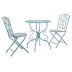 Ensemble bistrot de jardin 3 pièces en fer victorien Semly de SAFAVIEH Outdoor Living - 17 l x 21 p x 36 h