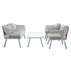 Ensemble de jardin extérieur SAFAVIEH Torsla 4 pièces en corde – 52 l x 26 p x 30 h