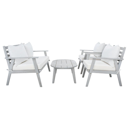 Ensemble de jardin d'extérieur Lupe 4 pièces SAFAVIEH - 49 L x 31 P x 30 H