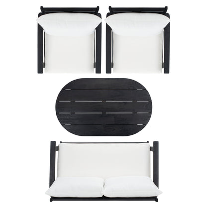 Ensemble de jardin d'extérieur Lupe 4 pièces SAFAVIEH - 49 L x 31 P x 30 H