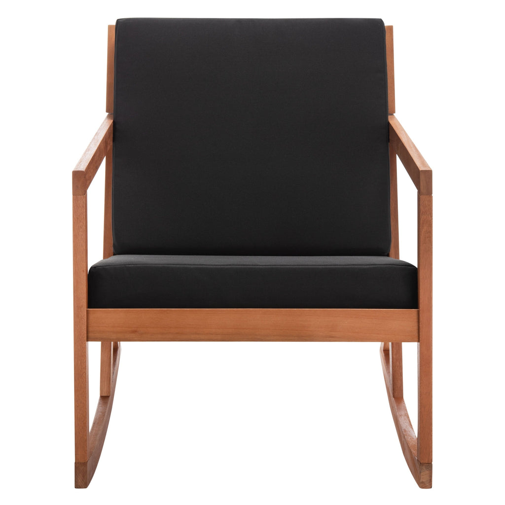 SAFAVIEH Outdoor Makaila Rocking Chair with Cushion - 26W x 31D x 38H