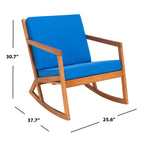 SAFAVIEH Outdoor Makaila Rocking Chair with Cushion - 26W x 31D x 38H