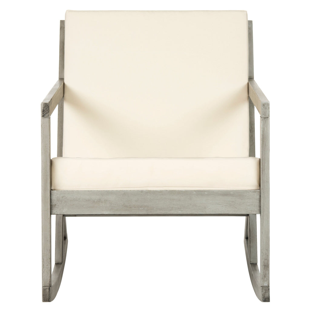 SAFAVIEH Outdoor Makaila Rocking Chair with Cushion - 26W x 31D x 38H