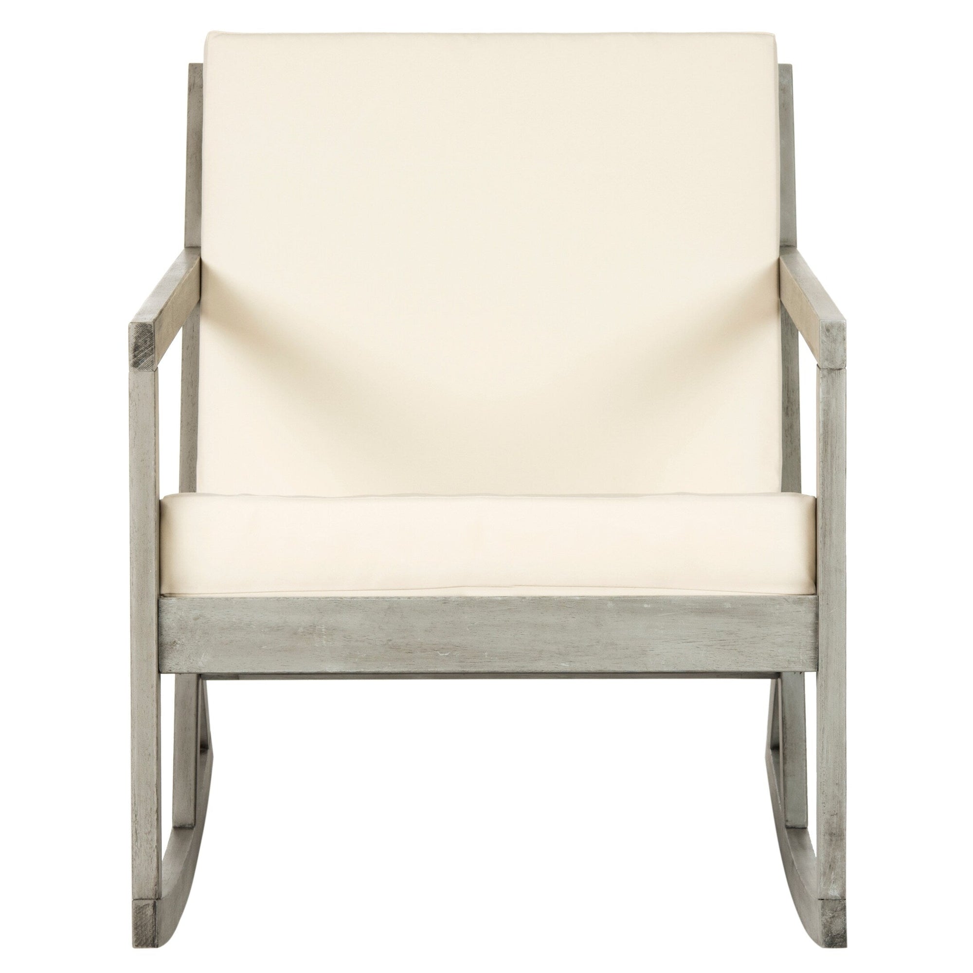 SAFAVIEH Outdoor Makaila Rocking Chair with Cushion - 26W x 31D x 38H