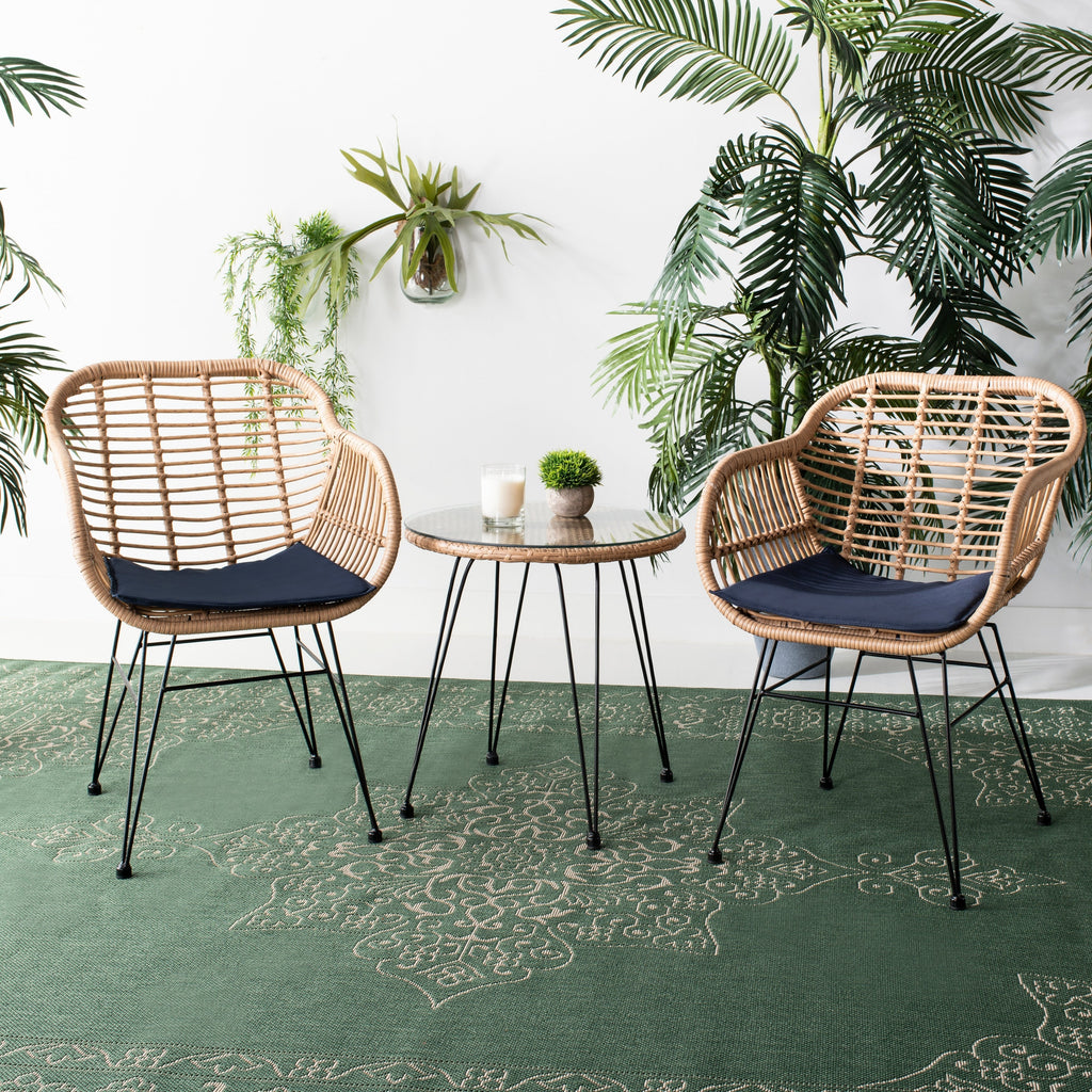 Ensemble de salon d'extérieur SAFAVIEH Montserrat 3 pièces - 22 l x 27 p x 32 h