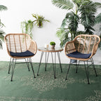 Ensemble de salon d'extérieur SAFAVIEH Montserrat 3 pièces - 22 l x 27 p x 32 h