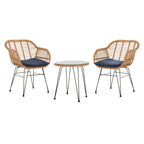 Ensemble de salon d'extérieur SAFAVIEH Montserrat 3 pièces - 22 l x 27 p x 32 h