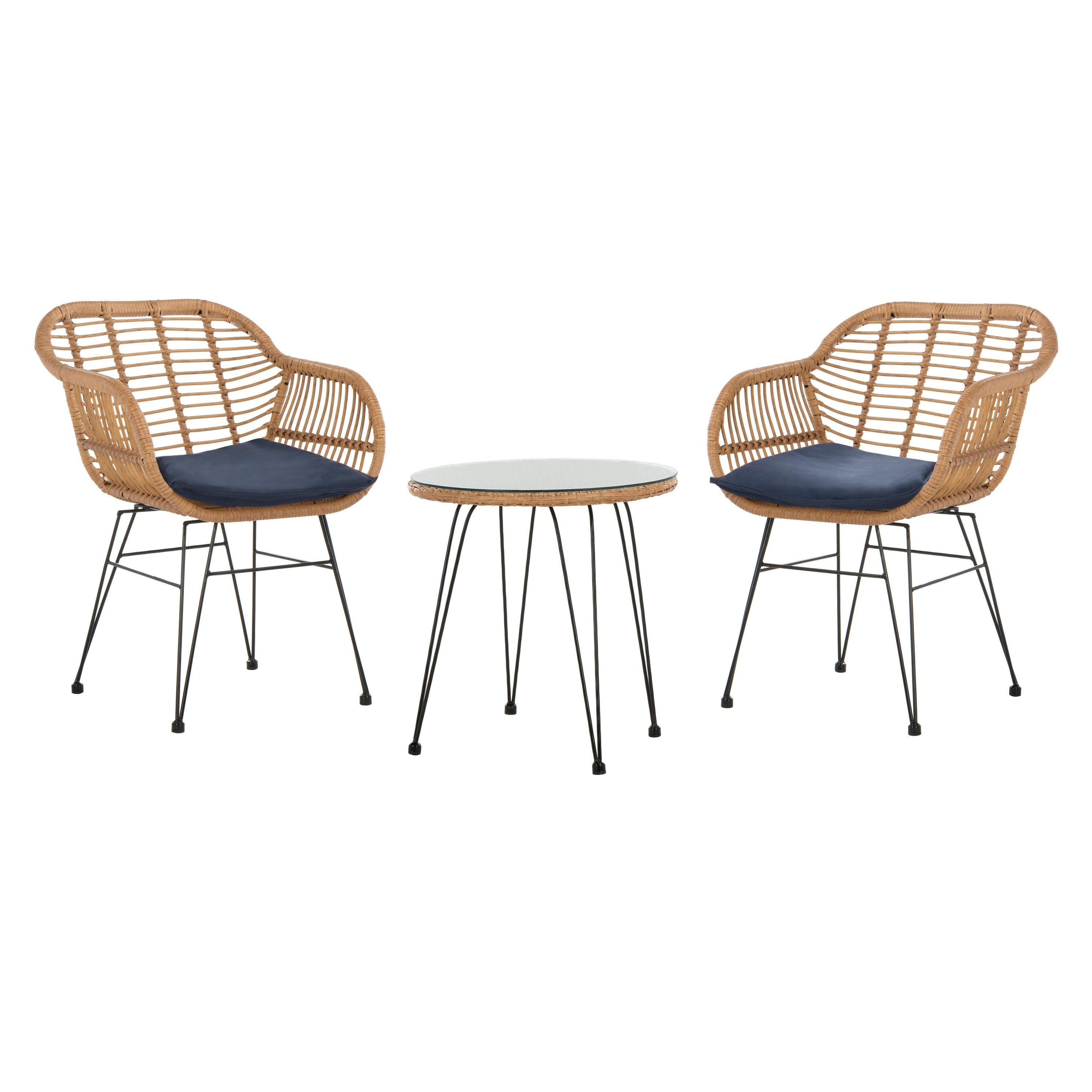Ensemble de salon d'extérieur SAFAVIEH Montserrat 3 pièces - 22 l x 27 p x 32 h