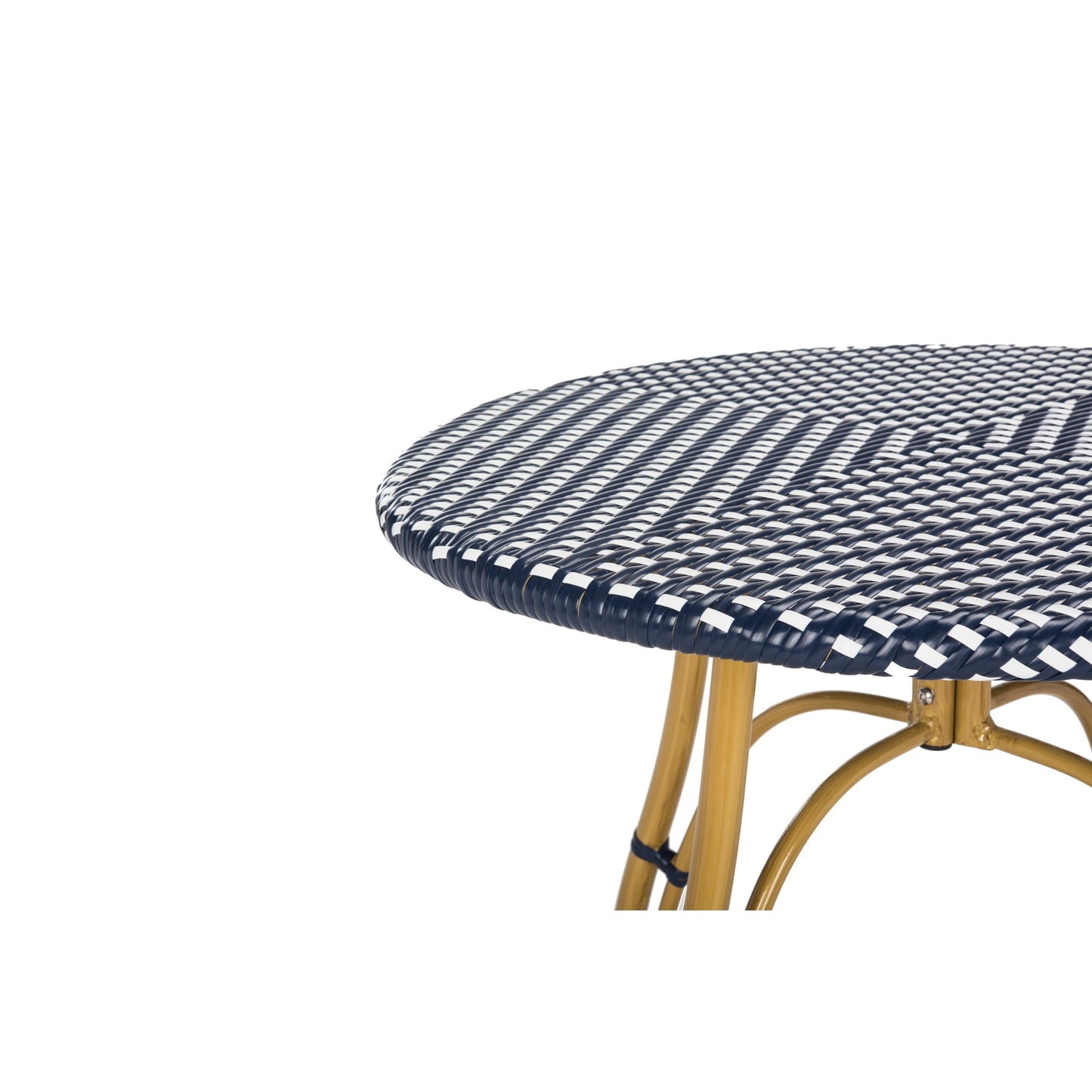 Table de bistrot d'extérieur en rotin Myah SAFAVIEH - 31,5 l x 31,5 l x 30 h - 32 l x 32 p x 30 h