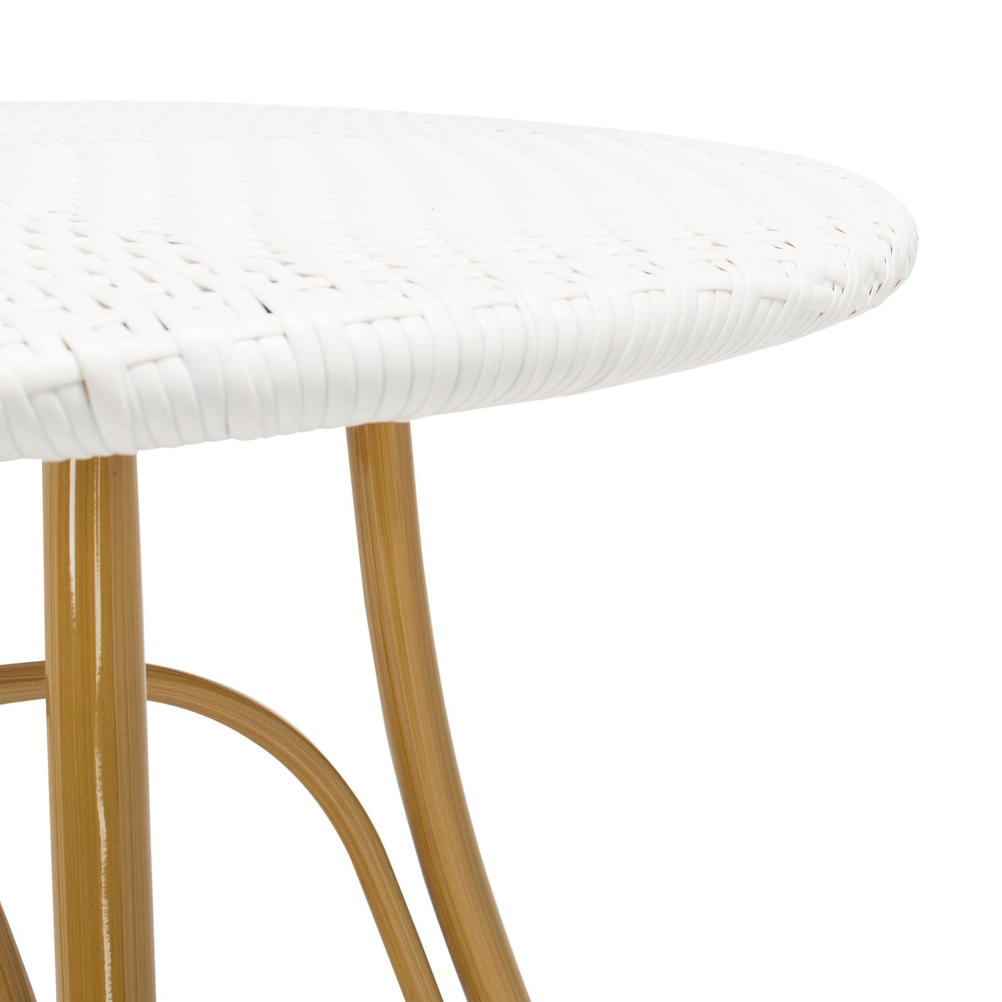 Table de bistrot d'extérieur en rotin Myah SAFAVIEH - 31,5 l x 31,5 l x 30 h - 32 l x 32 p x 30 h