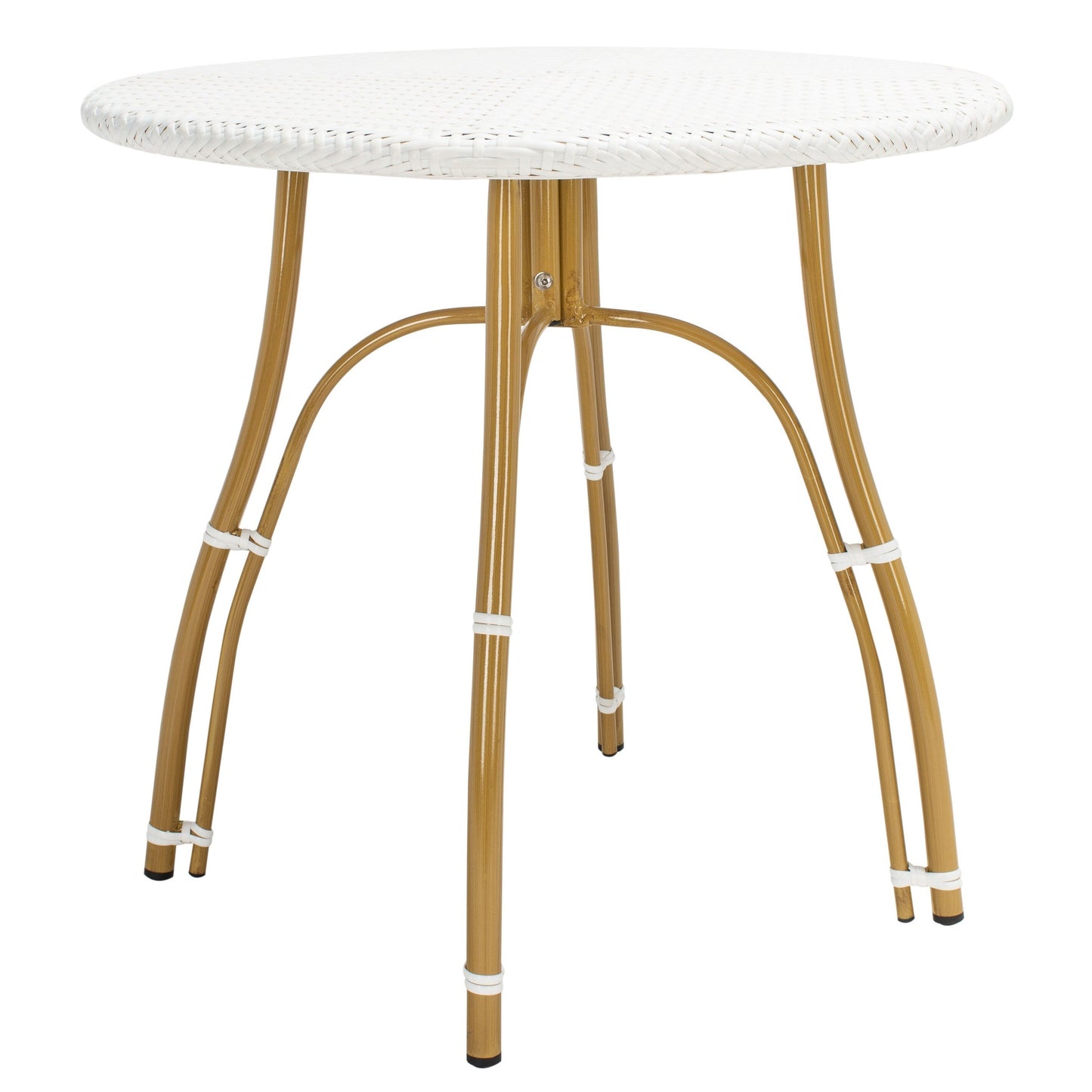 Table de bistrot d'extérieur en rotin Myah SAFAVIEH - 31,5 l x 31,5 l x 30 h - 32 l x 32 p x 30 h