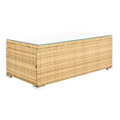 Ensemble de patio d'extérieur en osier Natalee de SAFAVIEH, 4 pièces – 50 l x 27 p x 28 h