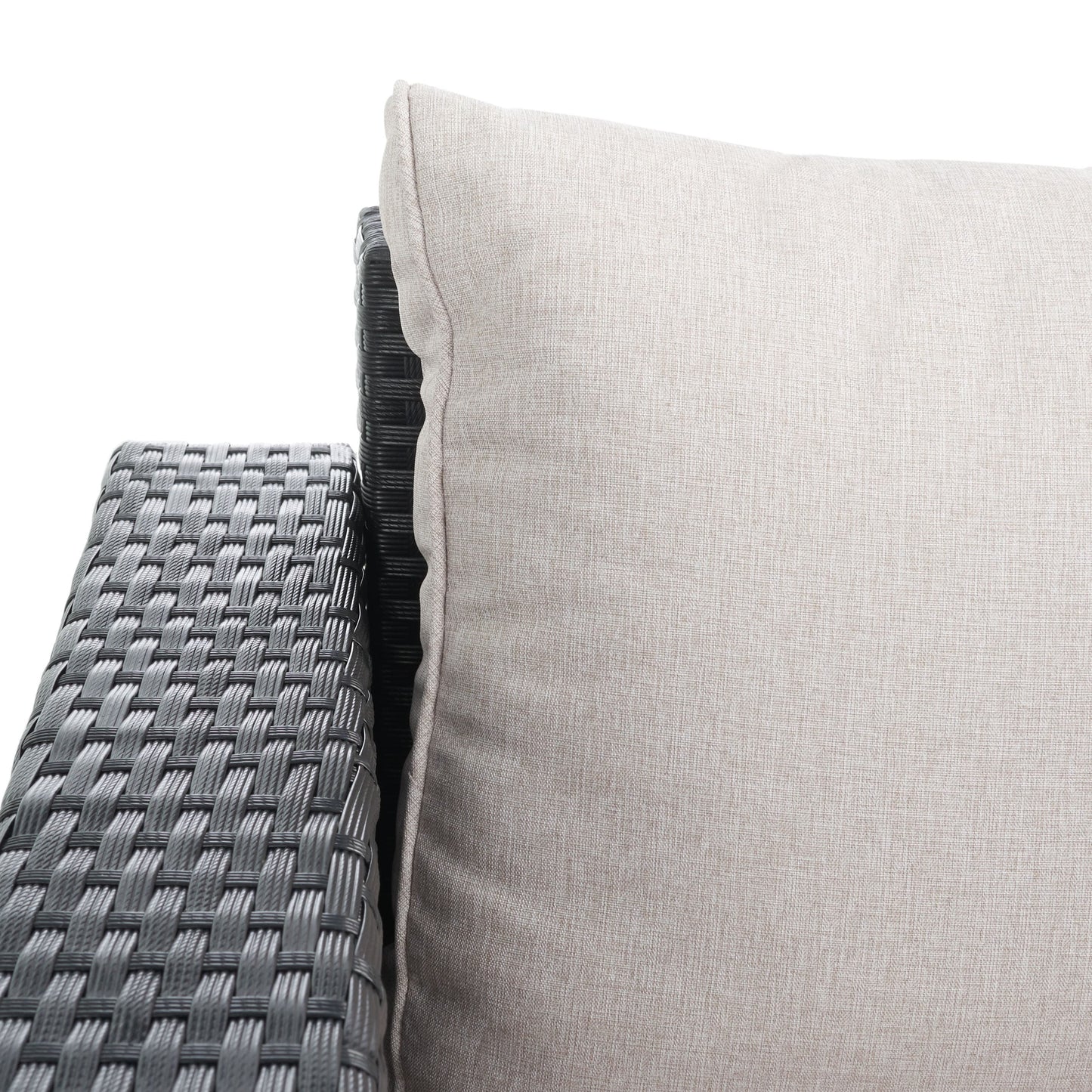 Ensemble de patio d'extérieur en osier Natalee de SAFAVIEH, 4 pièces – 50 l x 27 p x 28 h