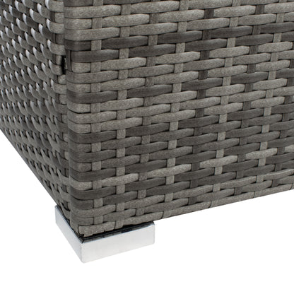 Ensemble de patio d'extérieur en osier Natalee de SAFAVIEH, 4 pièces – 50 l x 27 p x 28 h