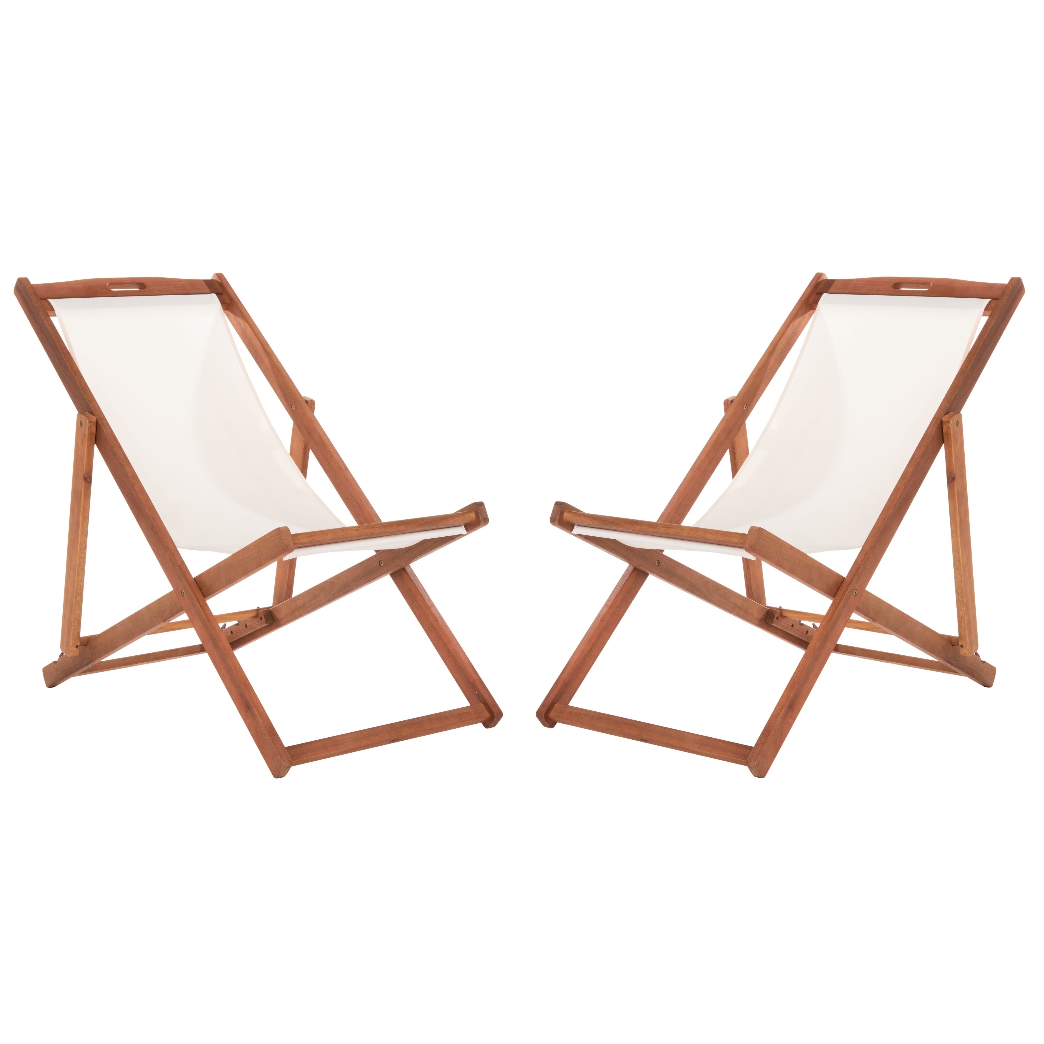 Chaises pliantes d'extérieur Natalya de SAFAVIEH (lot de 2) - 24 l x 34 p x 41 h