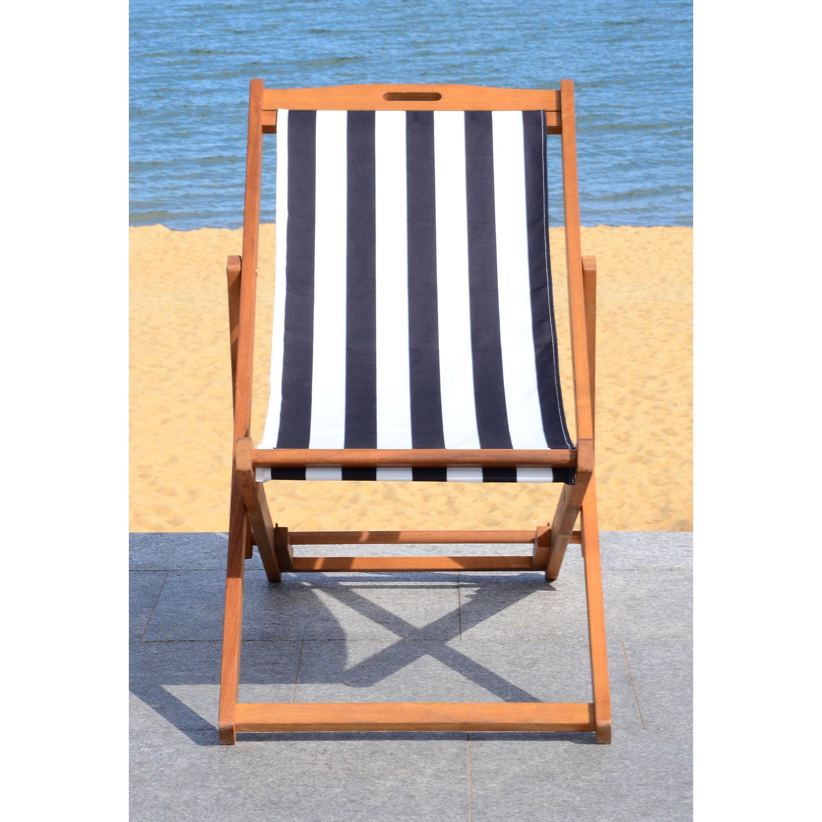 Chaises pliantes d'extérieur Natalya de SAFAVIEH (lot de 2) - 24 l x 34 p x 41 h