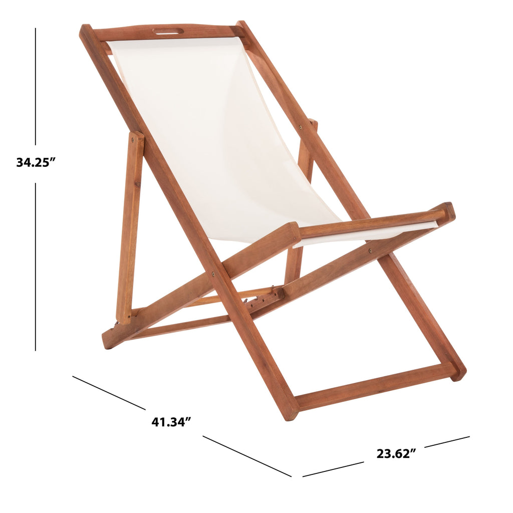 Chaises pliantes d'extérieur Natalya de SAFAVIEH (lot de 2) - 24 l x 34 p x 41 h